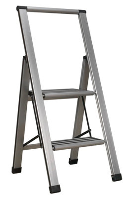 Sealey Aluminium Professional Folding Step Ladder 2-Step 150kg Capacity APSL2