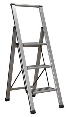 Sealey Aluminium Professional Folding Step Ladder 3-Step 150kg Capacity APSL3
