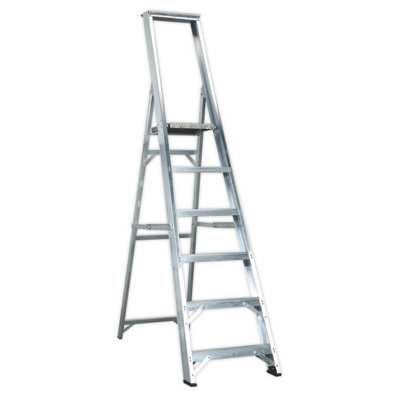 Sealey Aluminium Step Ladder 6-Tread Industrial BS 2037/1 AXL6
