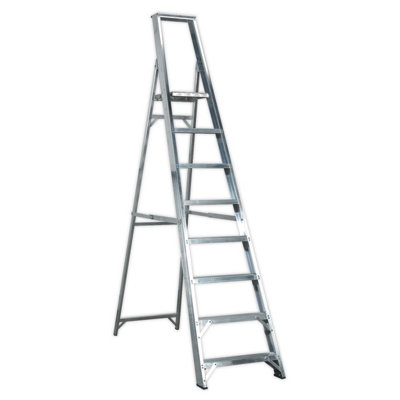 Sealey Aluminium Step Ladder 8-Tread Industrial BS 2037/1 AXL8