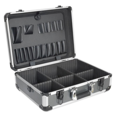 Sealey Aluminium Tool Case Box Heavy Duty Foam Lining Shoulder Strap AP610 - 3