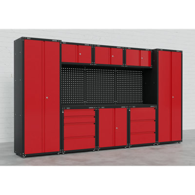 Sealey American Pro 3.3m Modular Storage System 665mm - Red APMS80COMBO1