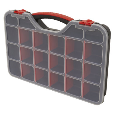 Sealey Assortment Case 22 Compartments Fixings Fuses Storage Clear Lid APAS24C
