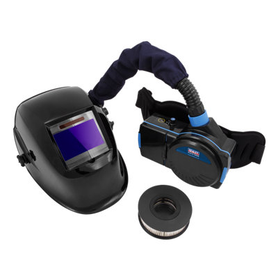 Sealey Auto Darkening Welding Helmet Powered Air Purifying Respirator PWH616