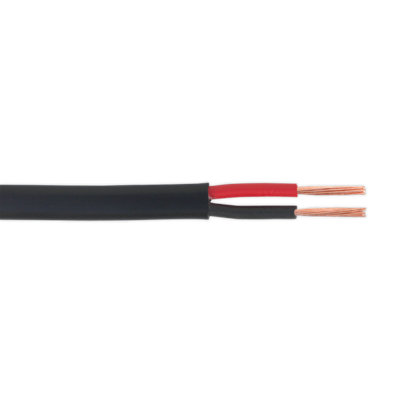 Sealey Automotive Cable Thick Wall Flat Twin 2 x 1mm² 14/0.30mm 30m Black