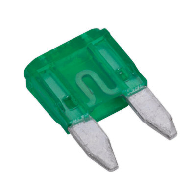 Sealey Automotive Mini Fuse Blade Electrical 30A 50 Pieces Car Van Green MBF3050