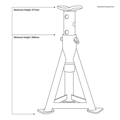 Sealey Axle Stands (Pair) 6 Tonne Capacity per Stand - Orange AS6O