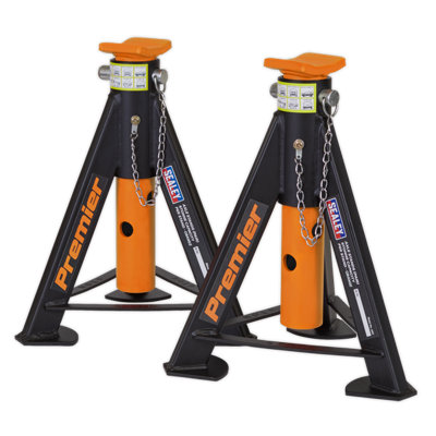 Sealey Axle Stands (Pair) 6 Tonne Capacity per Stand - Orange AS6O