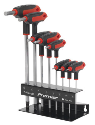 Sealey Ball-End Hex Key Set 8pc T-Handle Metric AK7195