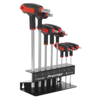 Sealey Ball-End Hex Key Set 8pc T-Handle Metric AK7195