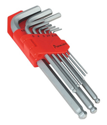 Sealey Ball-End Hex Key Set 9pc Long Metric AK7139
