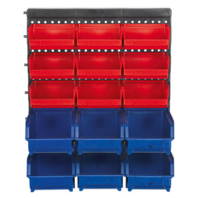 Sealey Bin Storage System Wall Mounting 15 Bins Shockproof Polymer TPS1569WM - 3