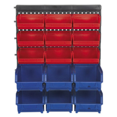 Sealey Bin Storage System Wall Mounting 15 Bins Shockproof Polymer TPS1569WM - 7