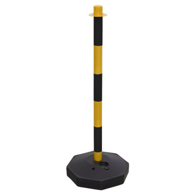 Sealey Black & Yellow Post With Base For Extending Safety Barrier BYPB01