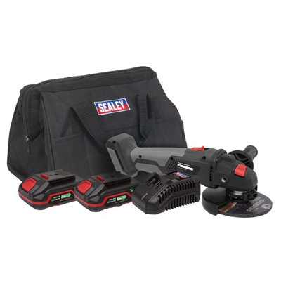 Sealey Brushless Angle Grinder Kit 20V SV20 Series - 2 Batteries CP20VAGXKIT
