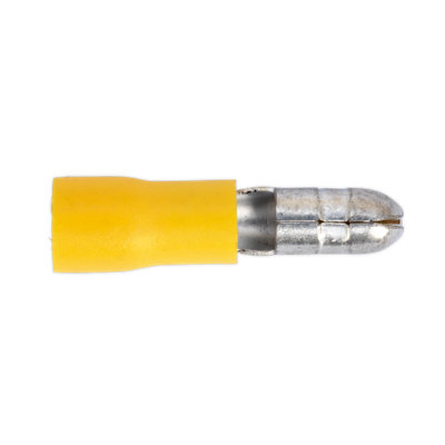 Sealey Bullet Terminal 5mm Electrical Yellow 12-10 AWG - Pack of 100 Pieces YT21