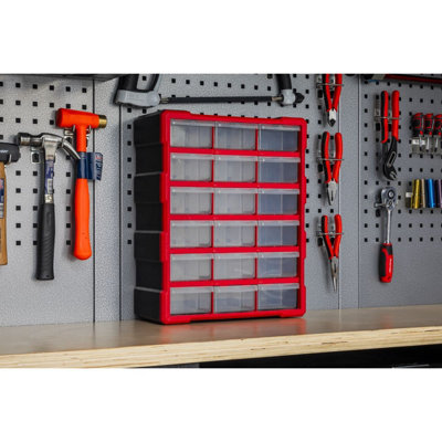 Sealey Cabinet Box 18 Drawer - Red/Black APDC18R