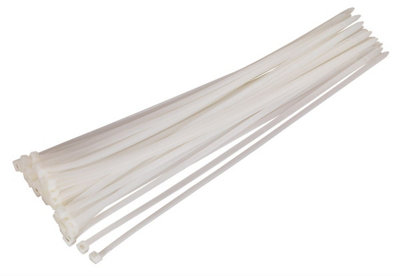 Sealey Cable Tie 450 x 7.6mm White Pack of 50 CT45076P50W