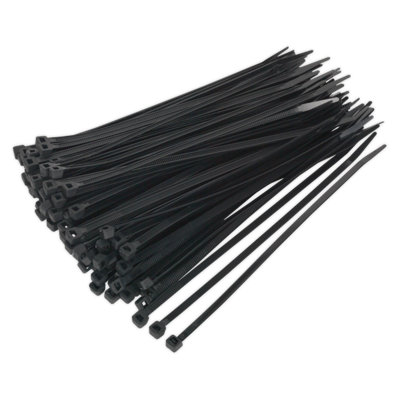 Sealey Cable Ties Heat Resistant 200 x 4.8mm Black Pack Of 100 CT20048P100