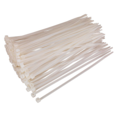 Sealey Cable Ties Heat Resistant 200 x 4.8mm White Pack Of 100 CT20048P100W