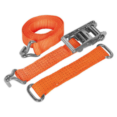 Sealey Car Transporter Ratchet Tie Down 50mm 3m Steel Wheel Single 4500kg TDRWS