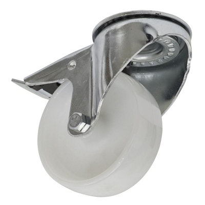 Sealey Castor Wheel 100mm Bolt Hole Swivel With Total Lock 150kg Load SCW4100SBL