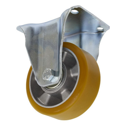Sealey Castor Wheel 125mm Plate Fixed 500kg Load Capacity Aluminium SCW5125FP