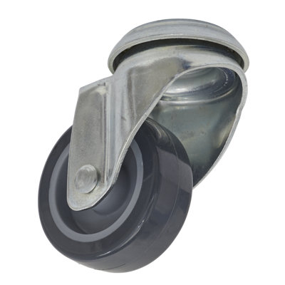 Sealey Castor Wheel 50mm Bolt Hole Swivel 40kg Load Polypropylene SCW250SB