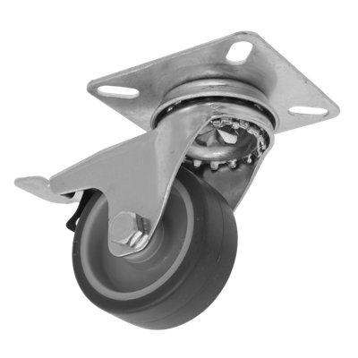 Sealey Castor Wheel 50mm Plate Swivel With Total Lock 40kg Load SCW250SPLEM