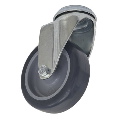 Sealey Castor Wheel 75mm Bolt Hole Swivel 60kg Load Polypropylene SCW275SB
