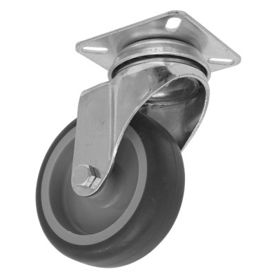 Sealey Castor Wheel 75mm Plate Swivel 60kg Load Thermoplastic SCW275SPEM