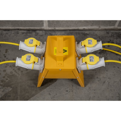 Sealey CEE 4-Way Splitter Box 1.5mm Cable 16A Plug - 4