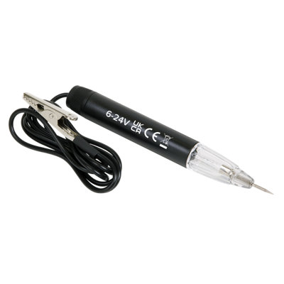 Sealey Circuit Tester With Cable & Alligator Earth Clip 6V-24V DC AK5000