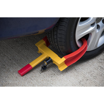 Sealey Claw Car Wheel Clamp With Lock & Key Finished In Yellow & Red PB395 - 3