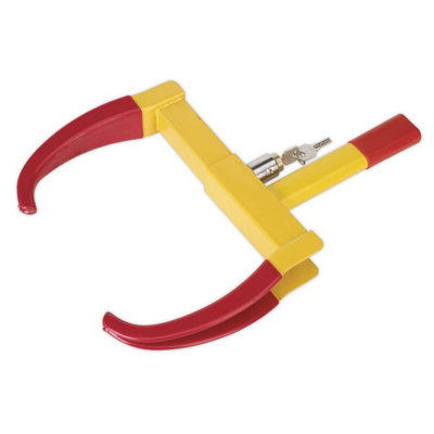 Sealey Claw Car Wheel Clamp With Lock & Key Finished In Yellow & Red PB395 - 4