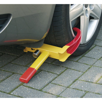 Sealey Claw Car Wheel Clamp With Lock & Key Finished In Yellow & Red PB395 - 6
