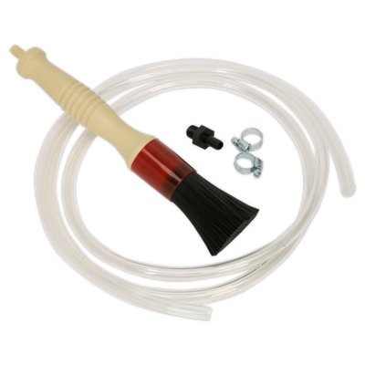 Sealey Cleaning Brush With Hose Adaptor Nipple & 2 Hose Clips For Tanks SM201