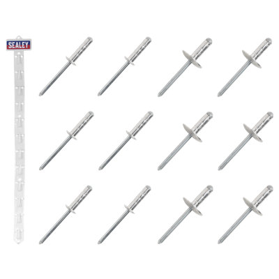 Sealey Clip Strip Deal - Aluminium Multi-Grip Rivets Standard Large Flange RVSET