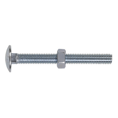 Sealey Coach Bolt & Nut DIN 603 - M8 x 75mm Zinc Pack of 50 CBN875