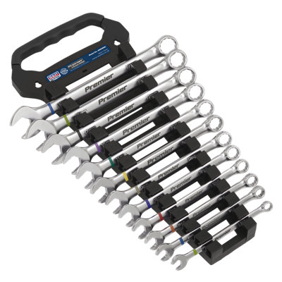 Sealey Combination Spanner Set Anti-Slip 12 Pcs Metric Platinum Series AK63950
