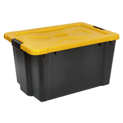 Sealey Composite Stackable Storage Box With Lid 54 Litre Storage ...