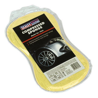 Sealey Compressed Sponge For Car Polishing Detailing Cleaning Multi Purpose CC64