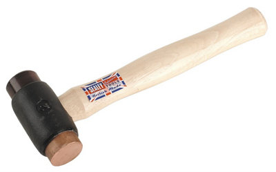 Sealey Copper/Rawhide Faced Hammer 2.25lb Hickory Shaft CRF25
