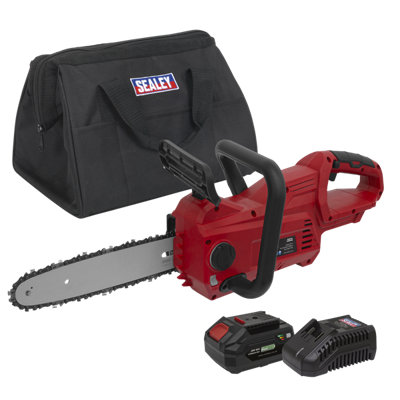 SEALEY CORDLESS CHAINSAW 20V SV20 LITHIUM 25CM SAW BATTERY CHARGER CP20VCHSKIT1