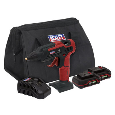 Sealey Cordless Glue Gun Kit 20V SV20 Series - 2 Batteries CP20VGGKIT