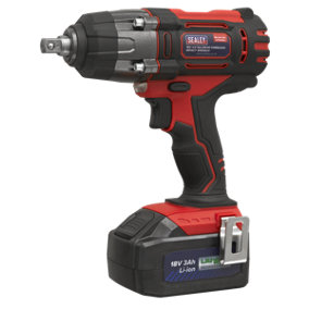 Sealey Cordless Impact Wrench 18V 3Ah Lithium-ion 1/2"Sq Drive With Battery and Charger CP400LI