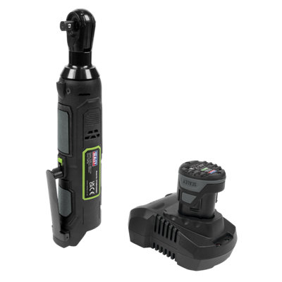 Sealey Cordless Ratchet 3/8" Drive Wrench 10.8V 2Ah Battery + Charger CP108VCRW