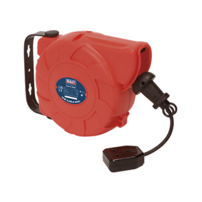 Sealey CRM101 Cable Reel System Retractable 10m 1 x 230V Socket