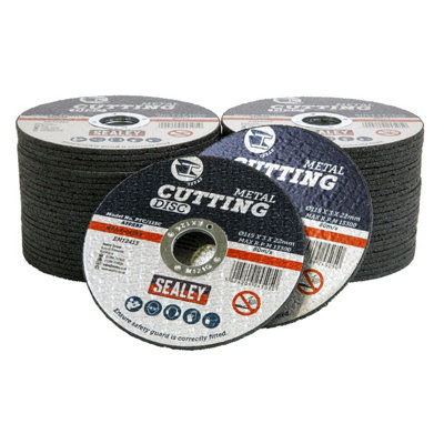 Sealey Cutting Disc 115 x 3mm 22mm Bore General Purpose 50 Pieces PTC/115C50