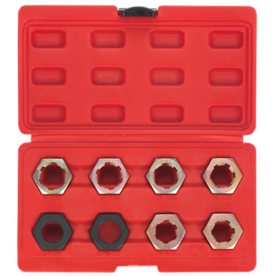 Sealey CV Joint Thread Chaser With Storage Case - 8 Pieces Workshop Kit VS715